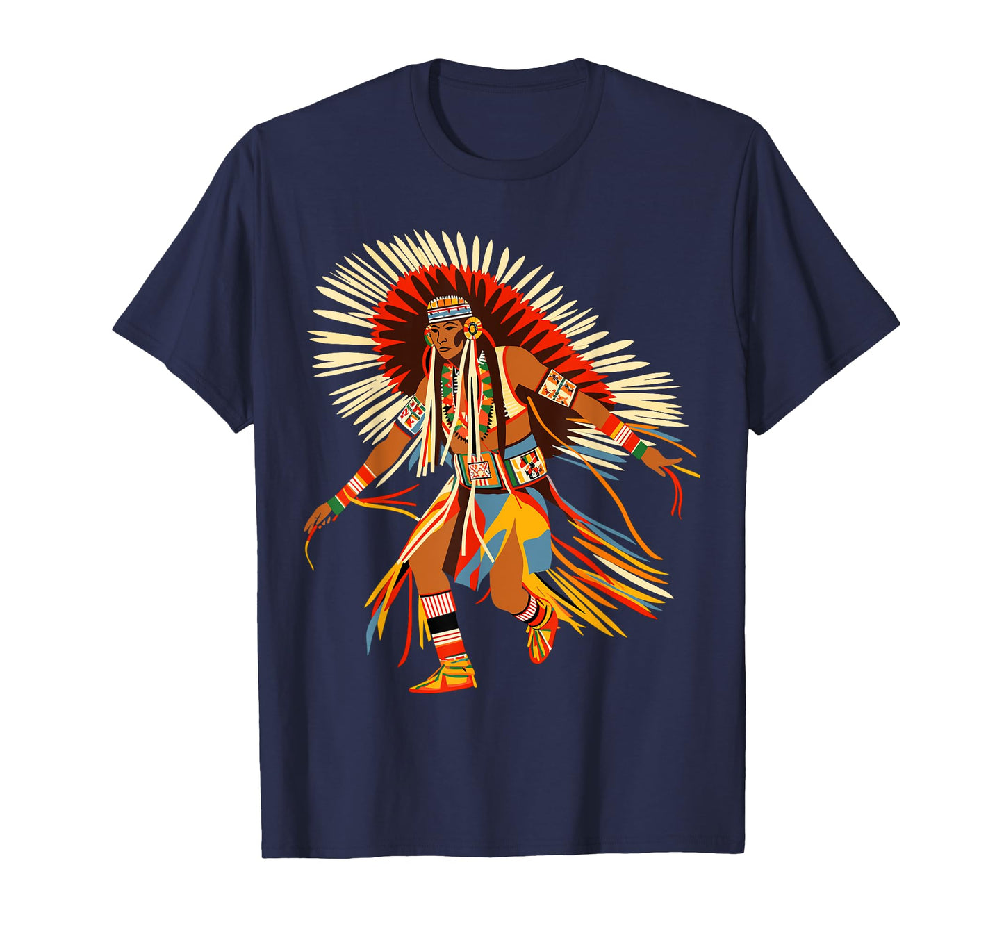 Powwow Dancer Native American Indian Traditional Art Style T-Shirt
