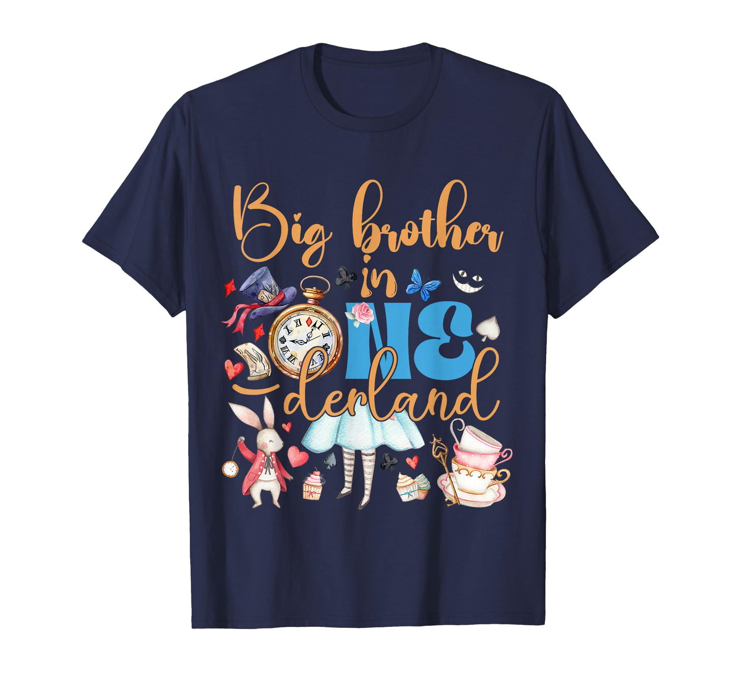 Alice Big Brother in ONEderland Birthday Family T-Shirt