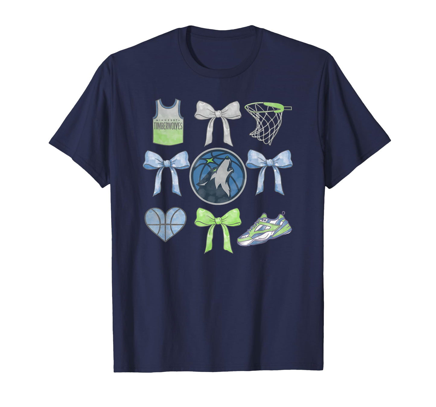 NBA Minnesota Timberwolves Bow Grid T-Shirt