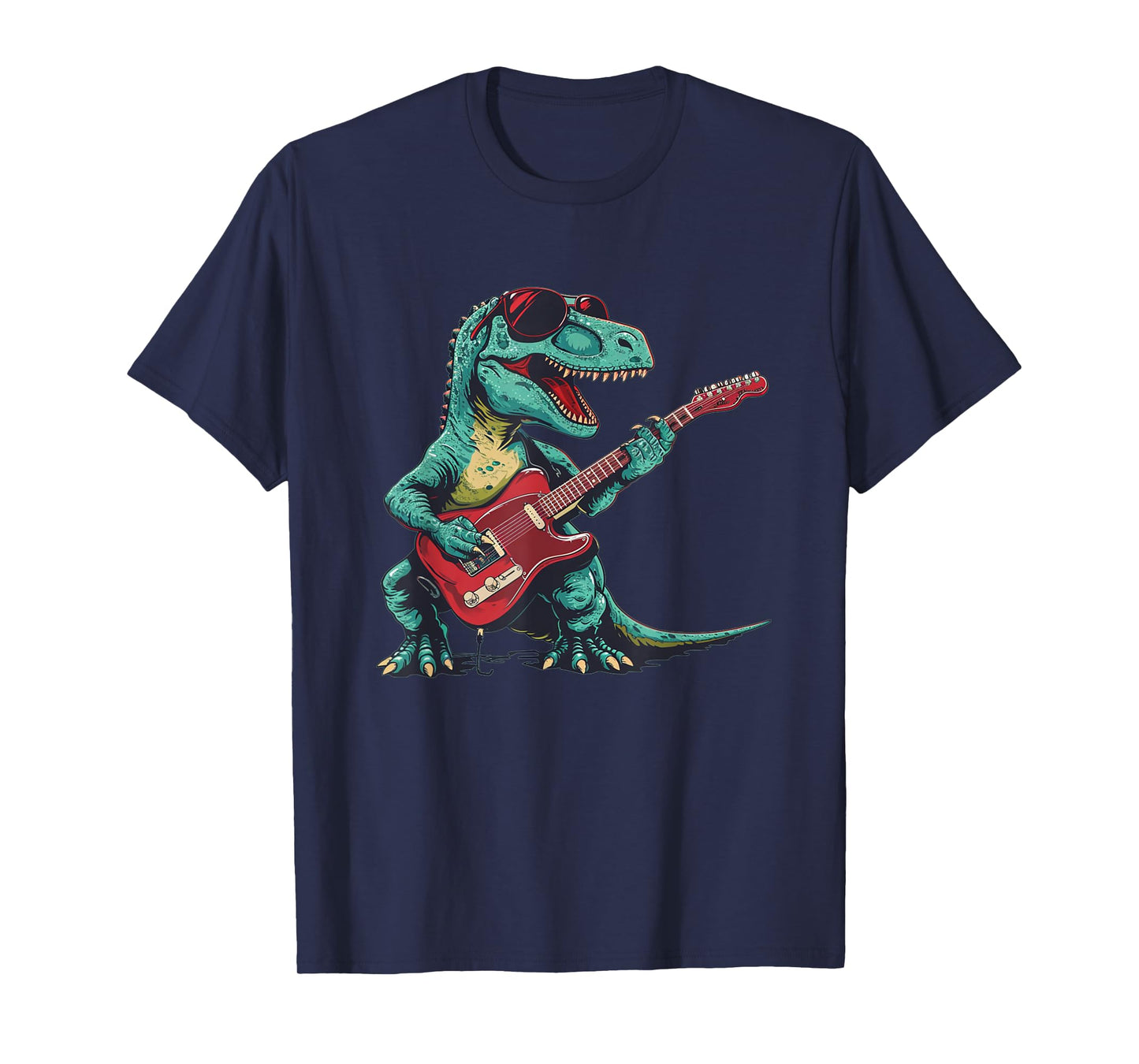 Guitar dinosaur for Jurassic and music lovers T-Shirt