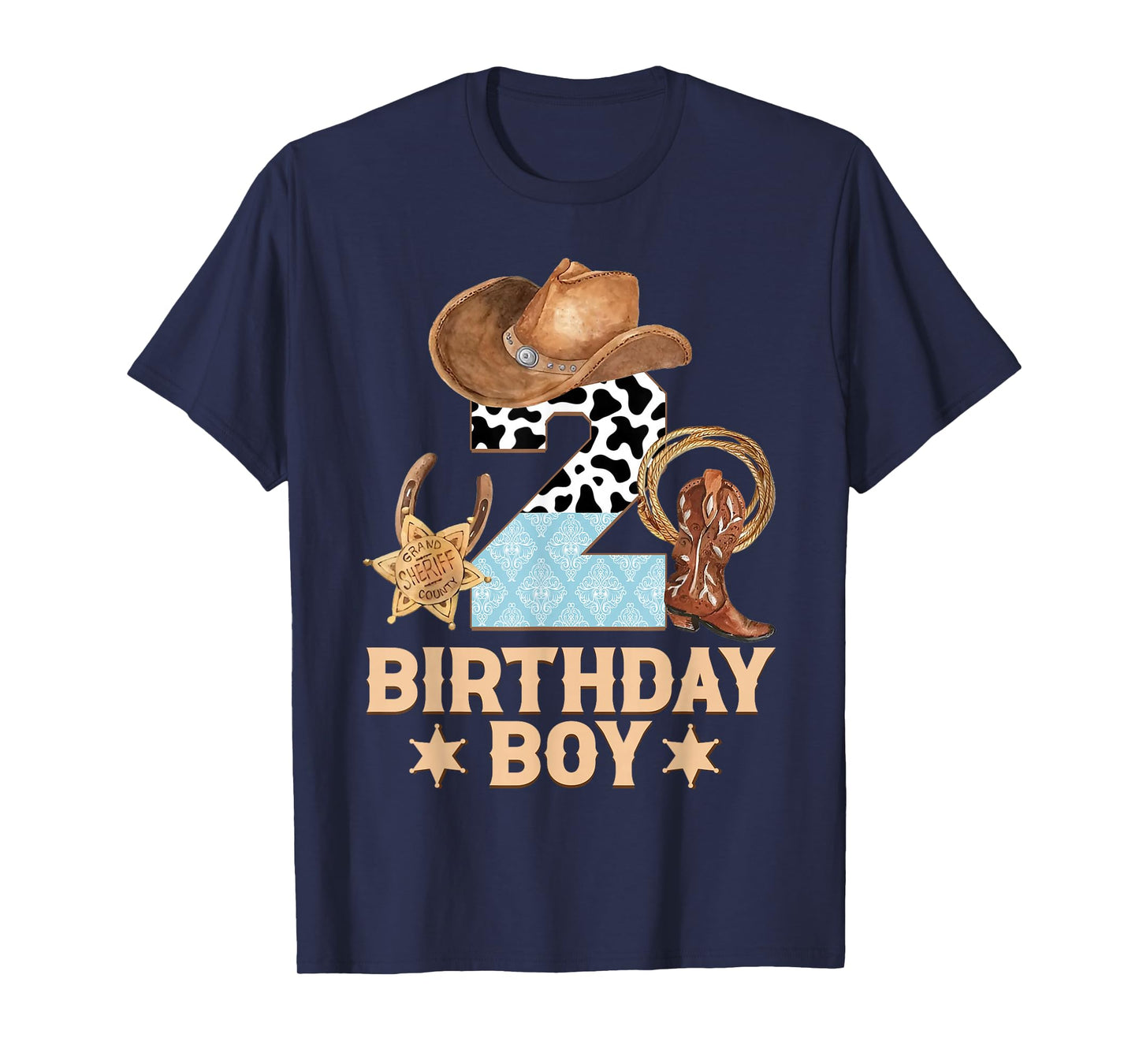 Western Family Birthday Boy Shirt 2 Cowboy 2nd Birthday T-Shirt