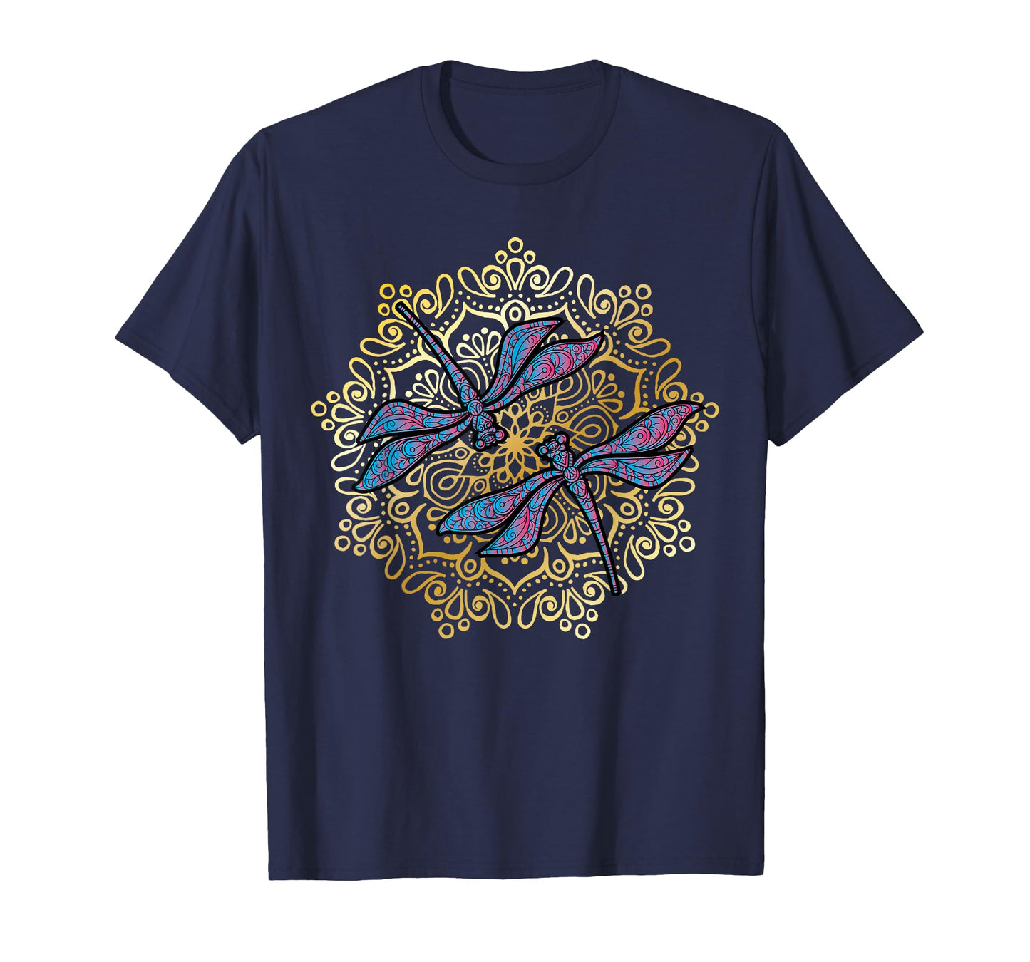 Mandala Dragonfly - Magical Dragonflies As A Spiritual Yoga T-Shirt
