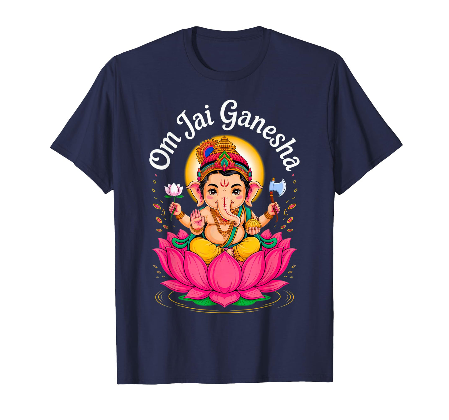 Hindu Ganesha Puja Elephant God India Meditation Yoga Murti T-Shirt
