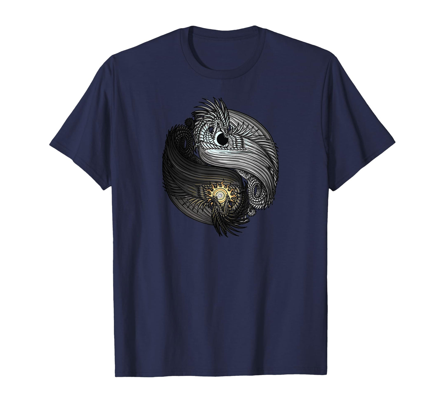 The Dreaming Dragon Sun and Moon Yin Yang Dragons T-Shirt