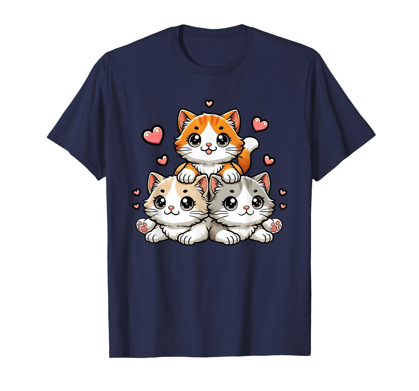 Cute Kawaii Cats Neko Funny Kitten Cat Lover Gift Women Girl T-Shirt