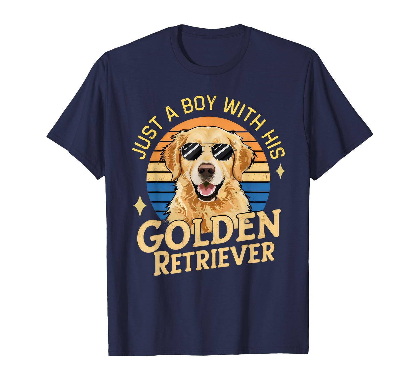 Just a Boy and His Golden Retrievers Girls Who Love Dogs T-Shirt
