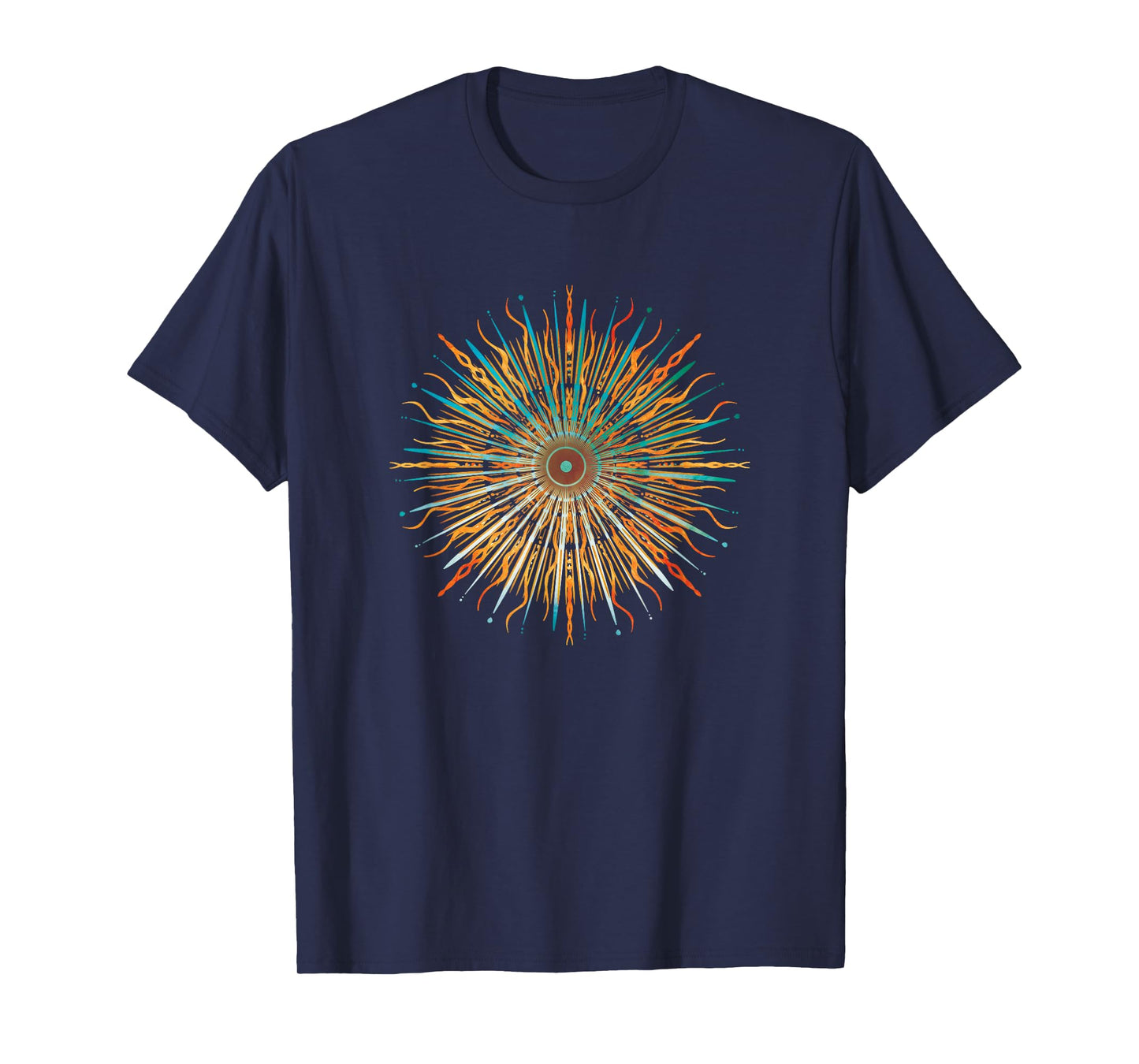 Sun Mandala T-Shirt - Geometric Abstract Starburst T-Shirt