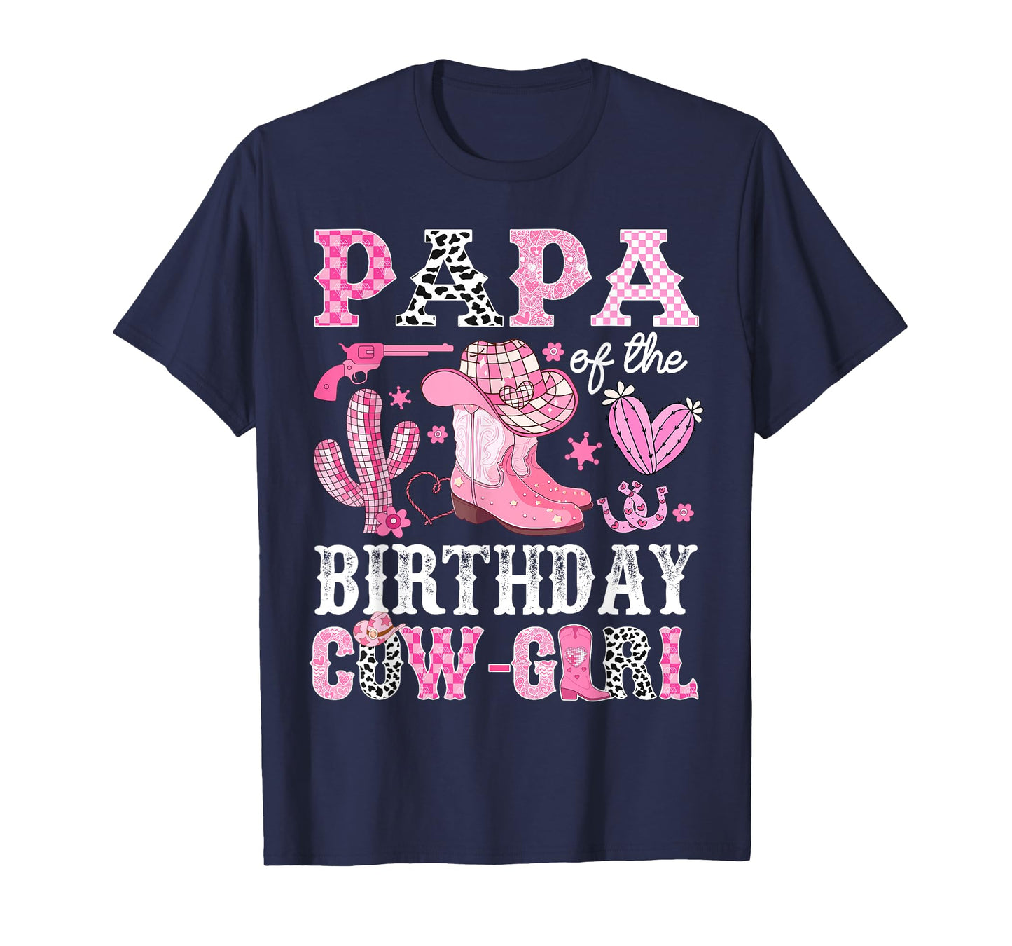 Papa Of The Birthday Cow-Girl Rodeo Cowgirl Bday T-Shirt