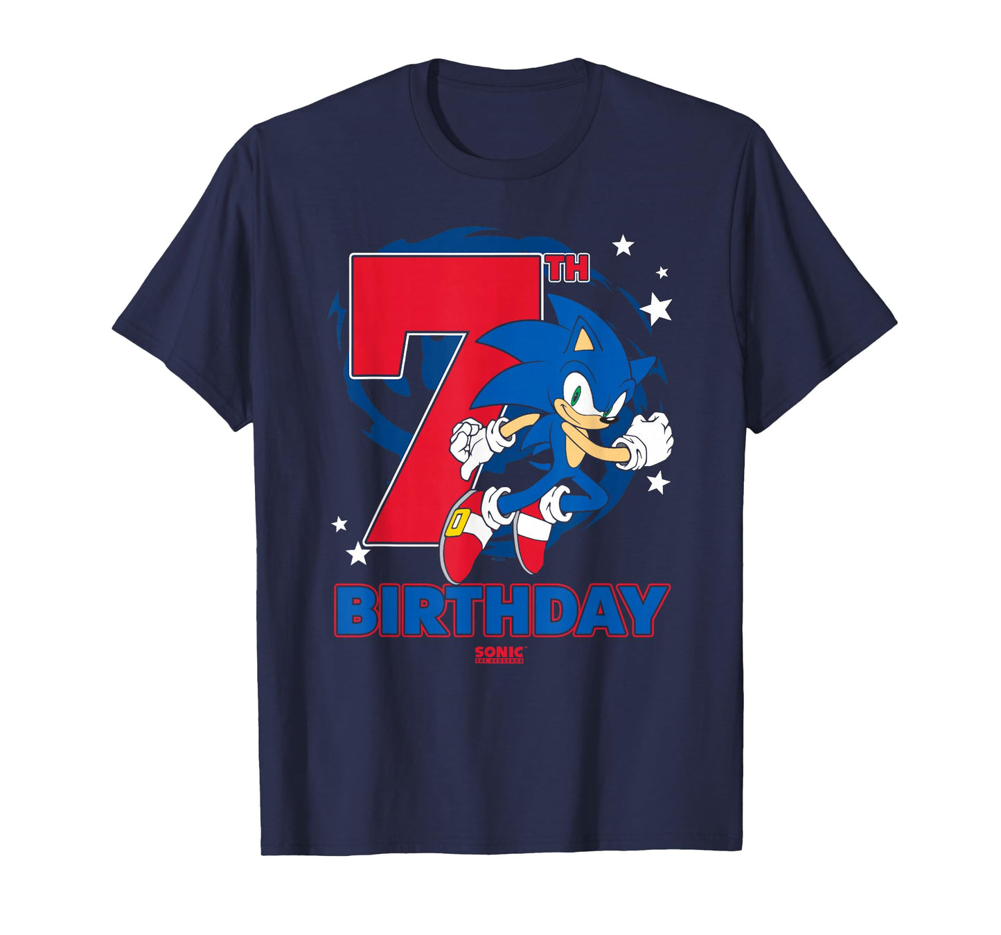 Sonic The Hedgehog Epic Sonic 7th Birthday Big Chest Logo T-Shirt