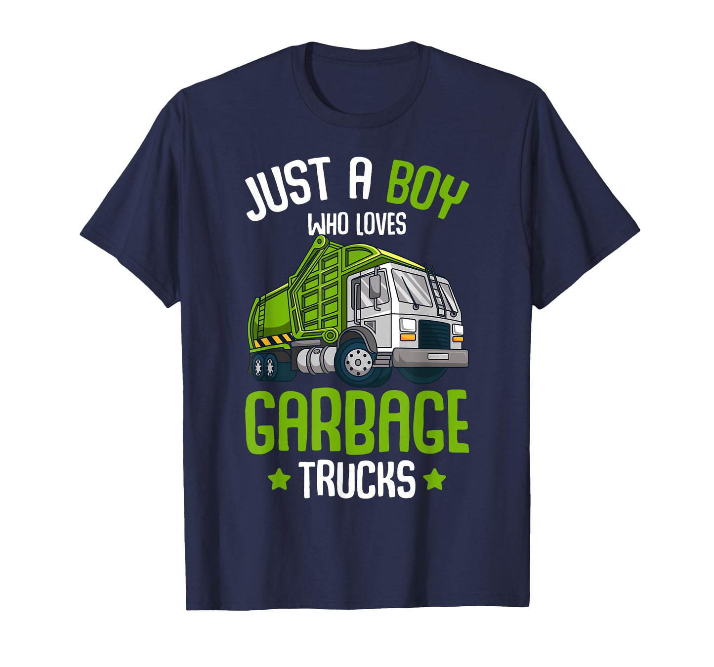 Just a Boy who loves Garbage Trucks Kids Boys T-Shirt