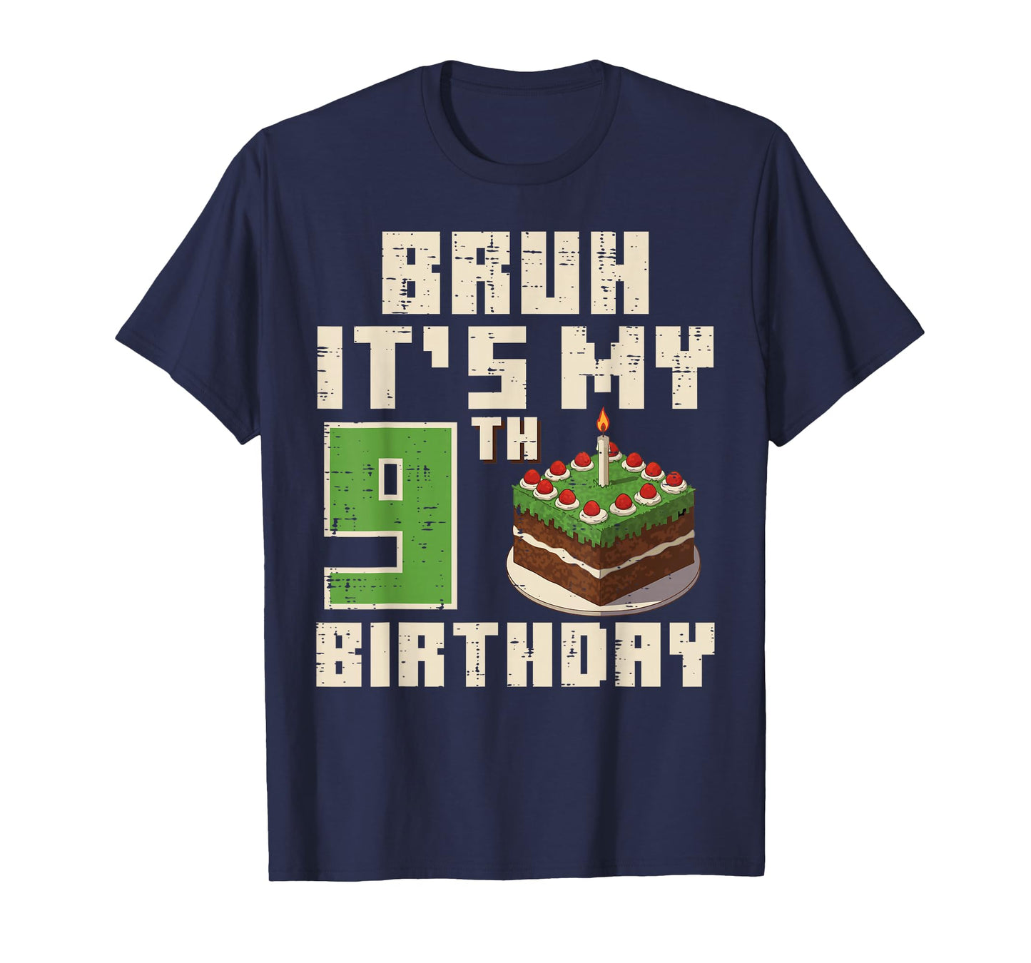 9th Birthday Pixel Gaming 9 Year Old Gamer Bday Boys Kids T-Shirt