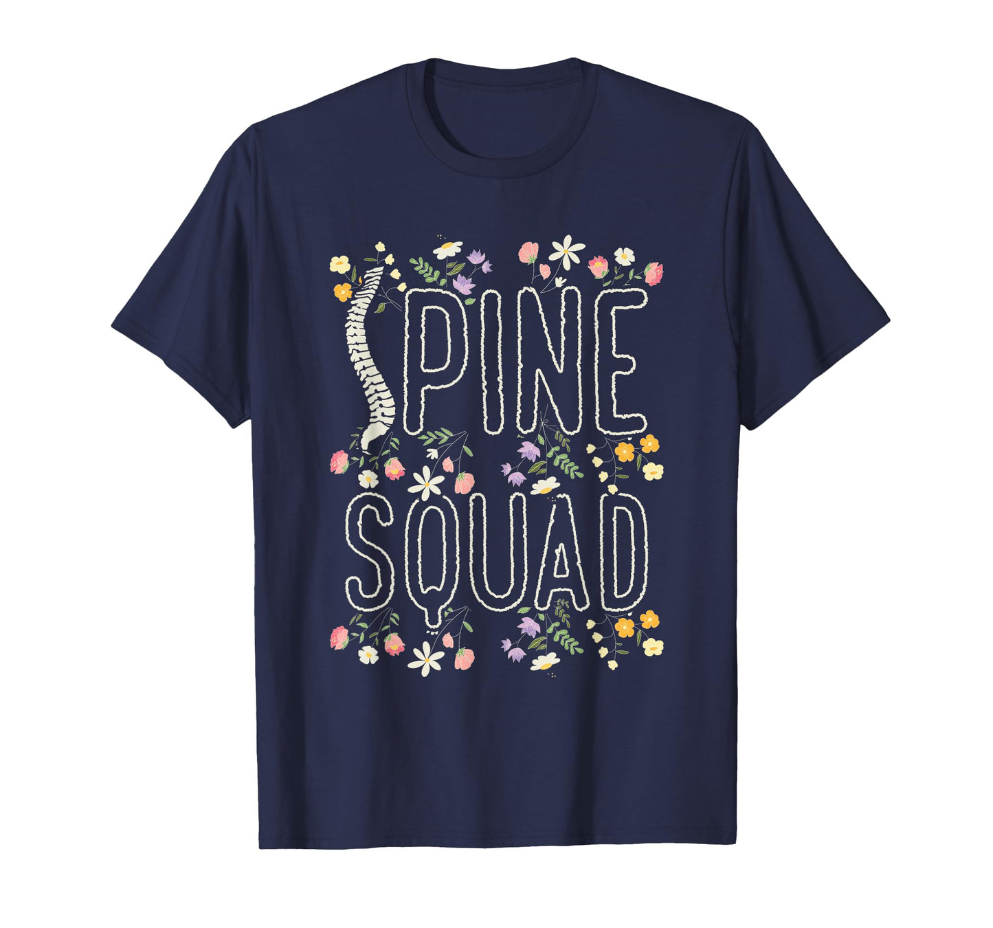 Orthopedic Nurse Floral Orthopedic Spine Squad T-Shirt