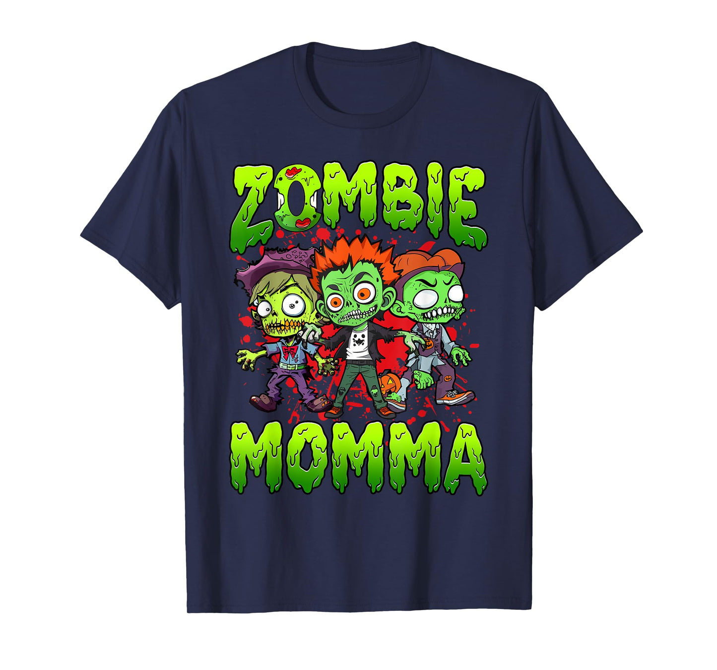 Zombie Momma Halloween Costume Family Matching T-Shirt