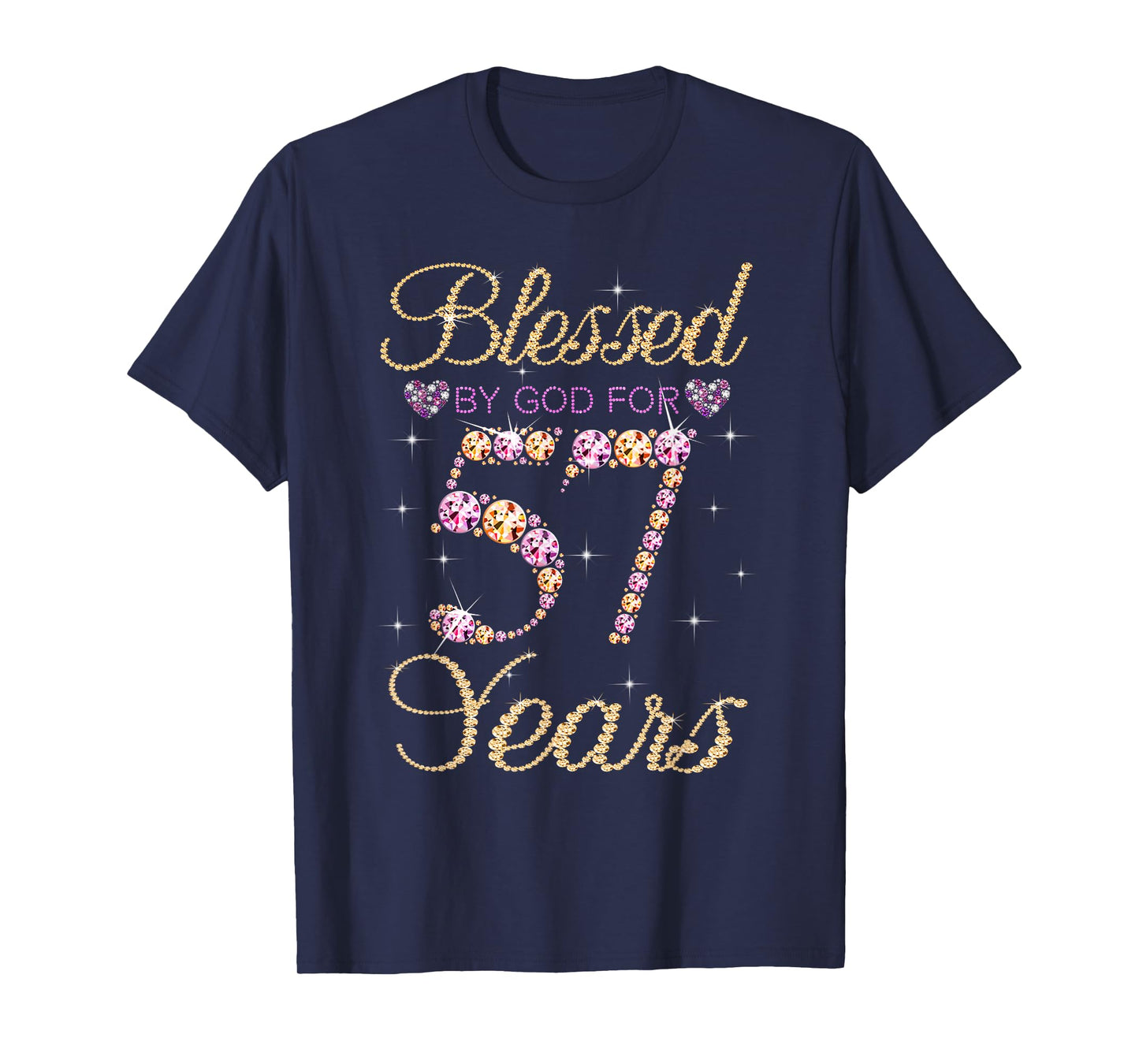 Blessed By God For 57 Years Funny 57th Birthday Women T-Shirt