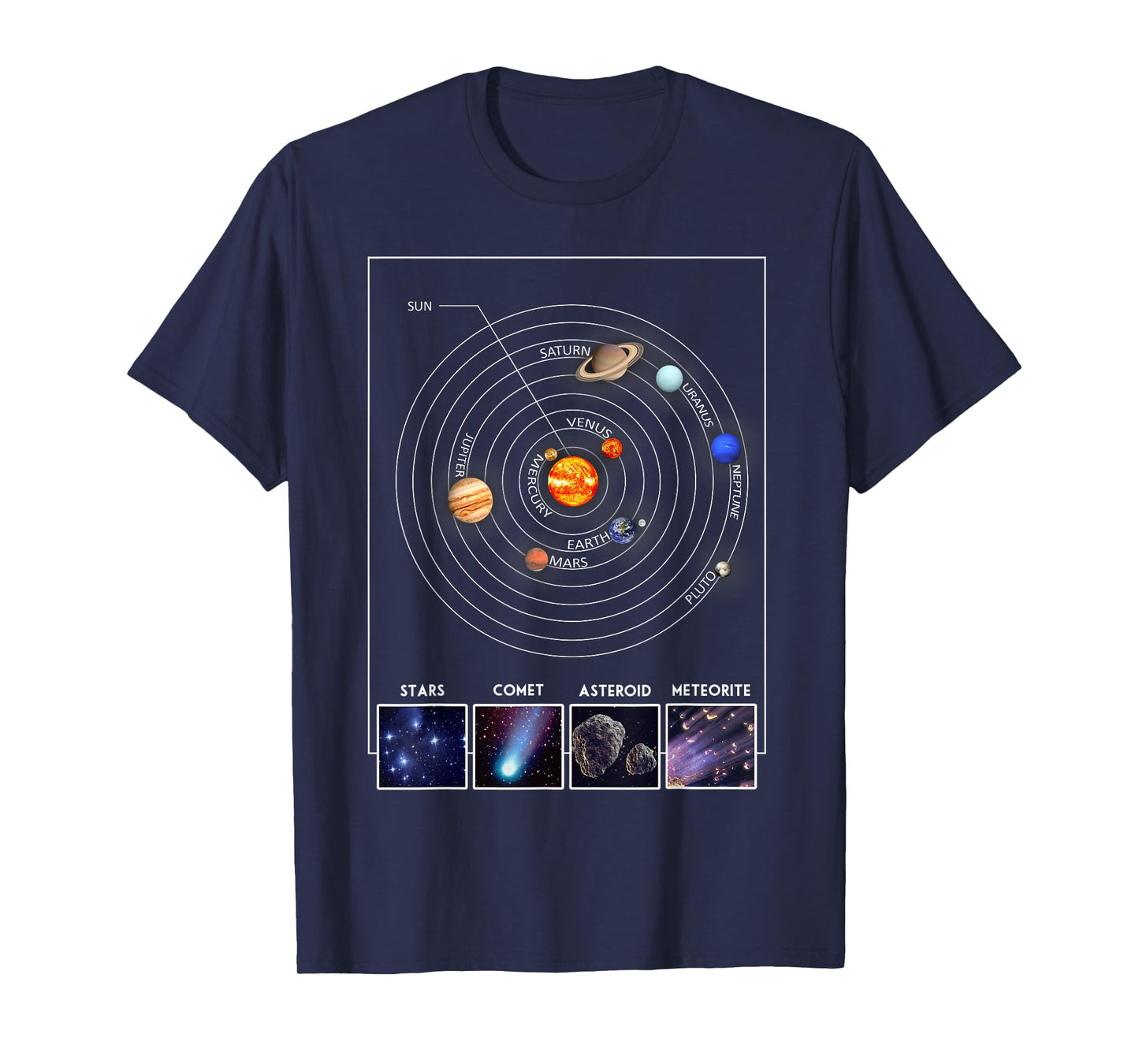 Solar System Graphic Cool Astronomy Scientist Gift T-Shirt