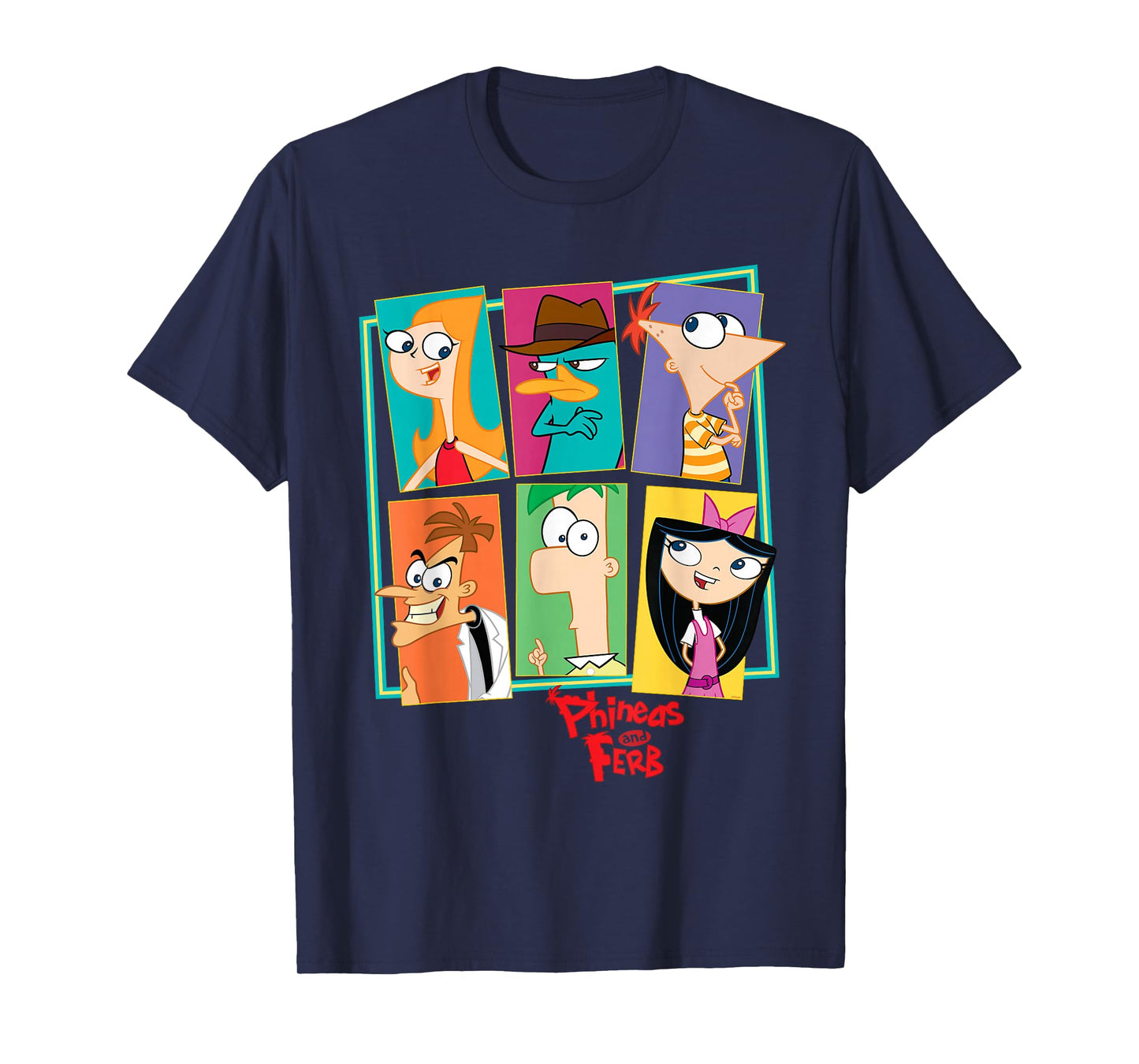 Disney Phineas and Ferb Character Collage T-Shirt