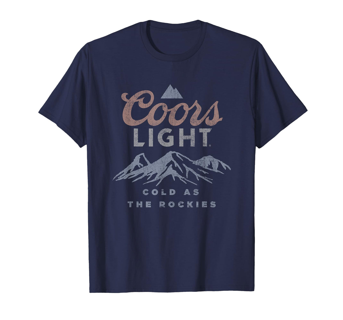 Coors Light Cold As The Rockies Vintage Beer Label T-Shirt