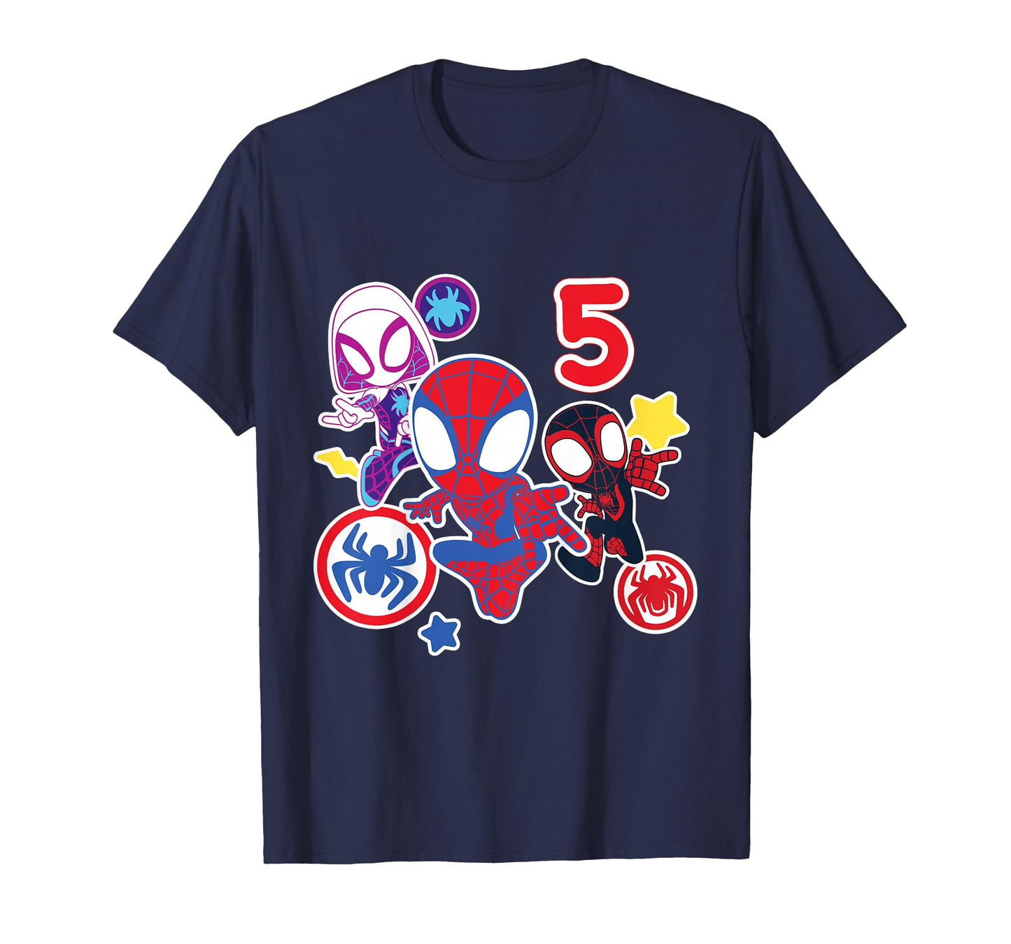 Marvel Spidey and His Amazing Friends 5 Year Old Birthday T-Shirt