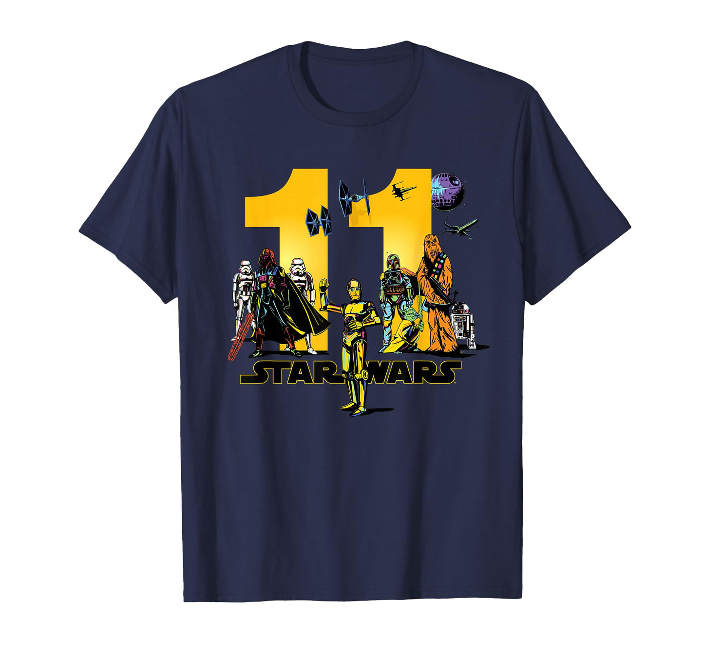 Star Wars Classic Characters Eleventh Birthday 11 Years Old T-Shirt