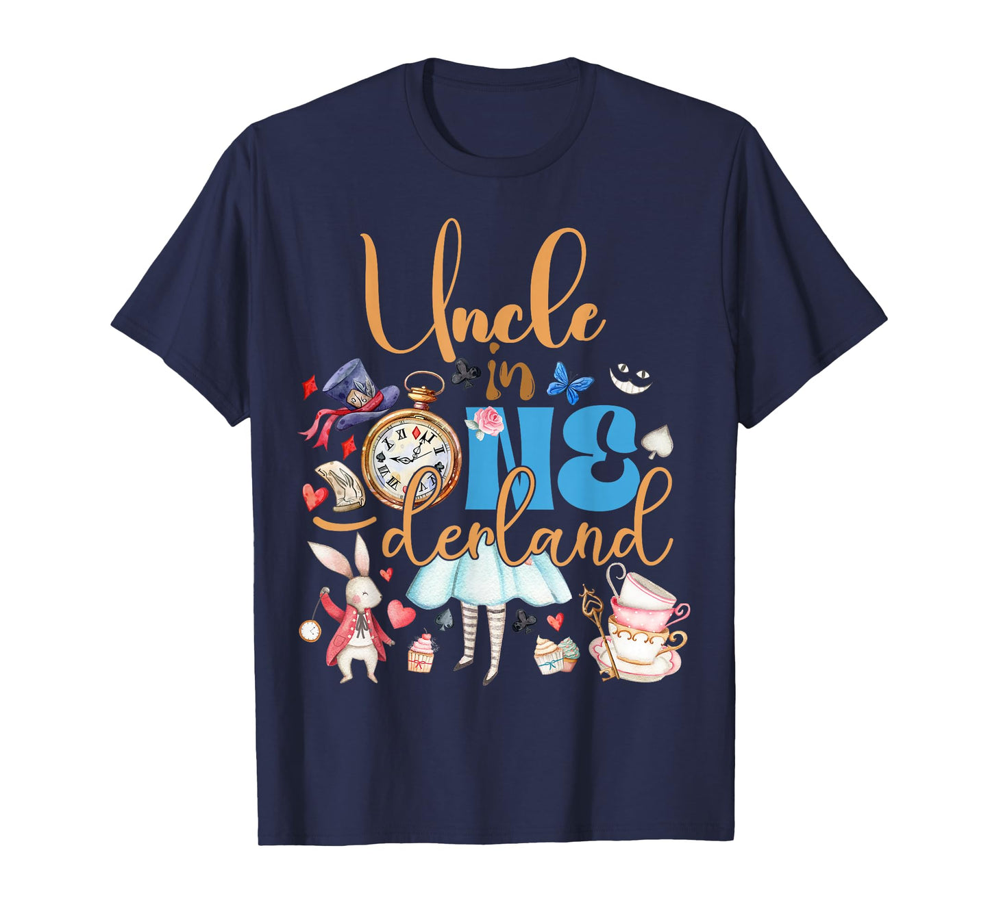 Alice uncle in ONEderland Birthday Family T-Shirt