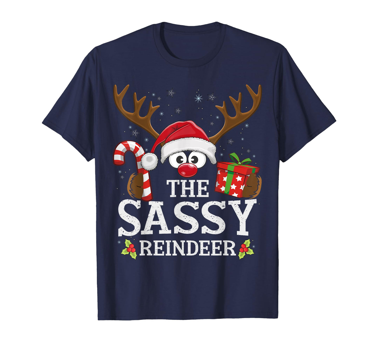 Christmas Matching The Sassy Reindeer Family T-Shirt