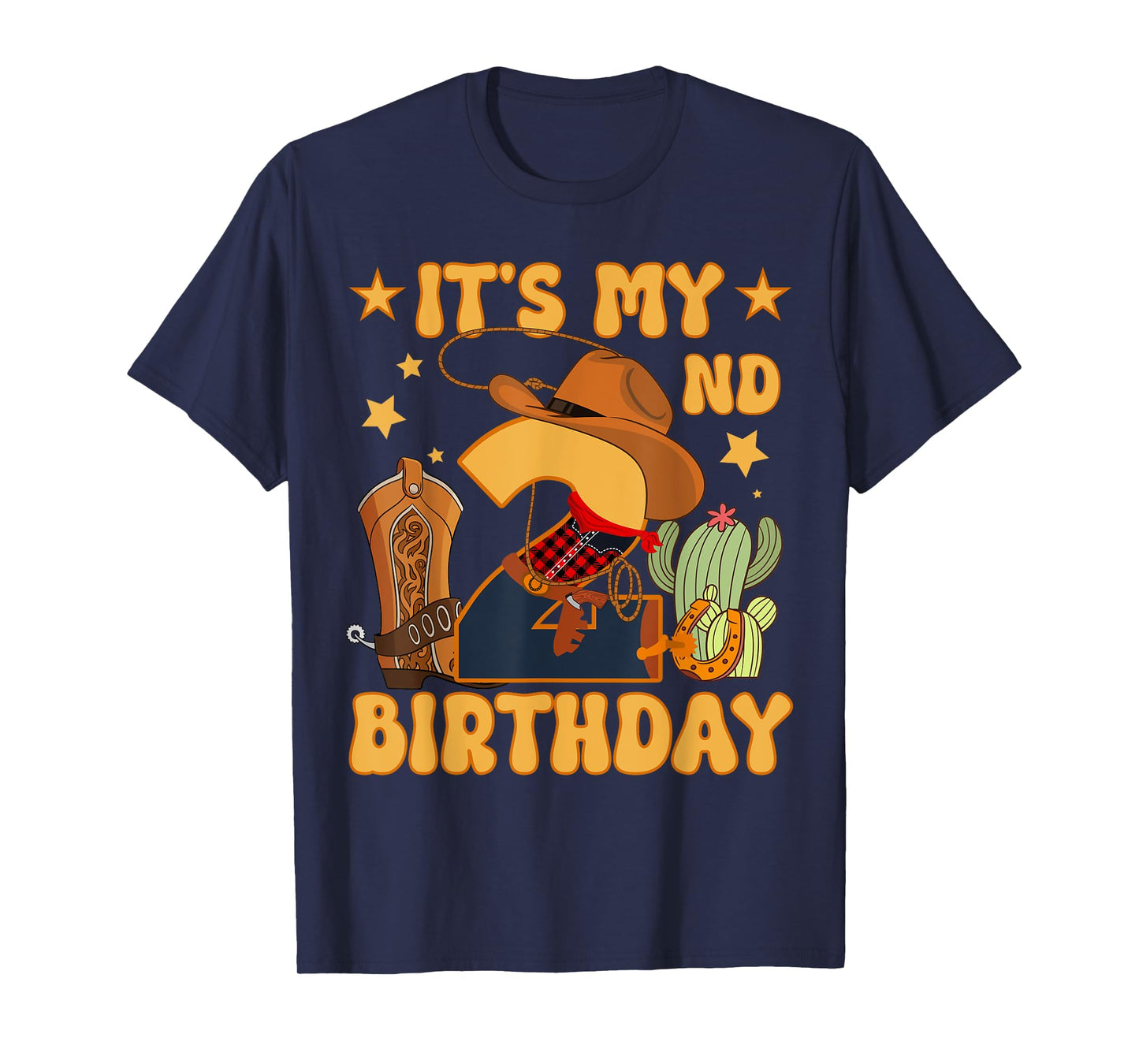 It's My 2nd Birthday Cowboy Rodeo Horse 2 Year Old Bday Boy T-Shirt