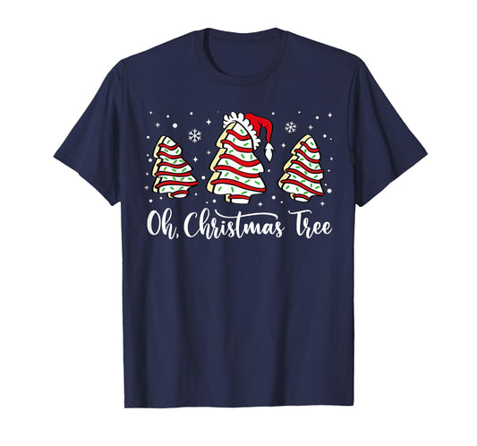 Groovy Oh Christmas Tree Cakes Debbie Becky Jen Cake Lovers T-Shirt