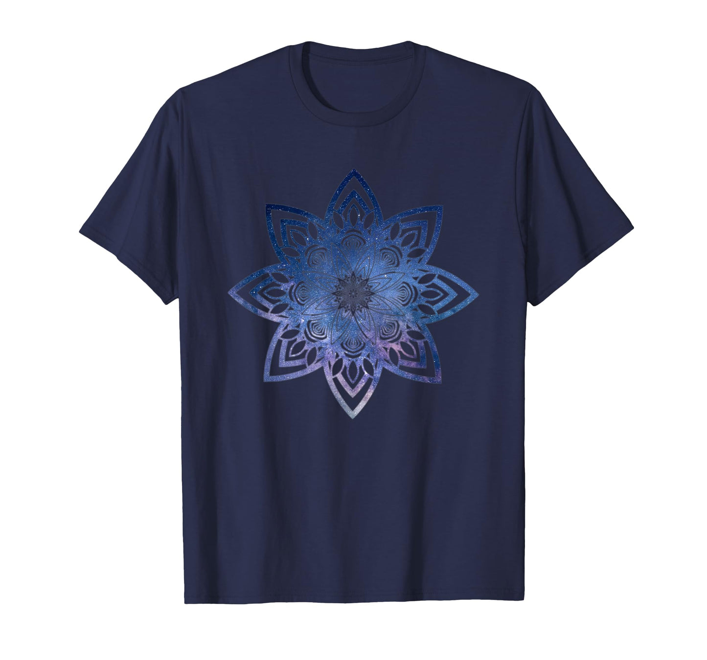 Blue Milkyway Mandala Sacred Geometry Yoga Mantra Om T-Shirt