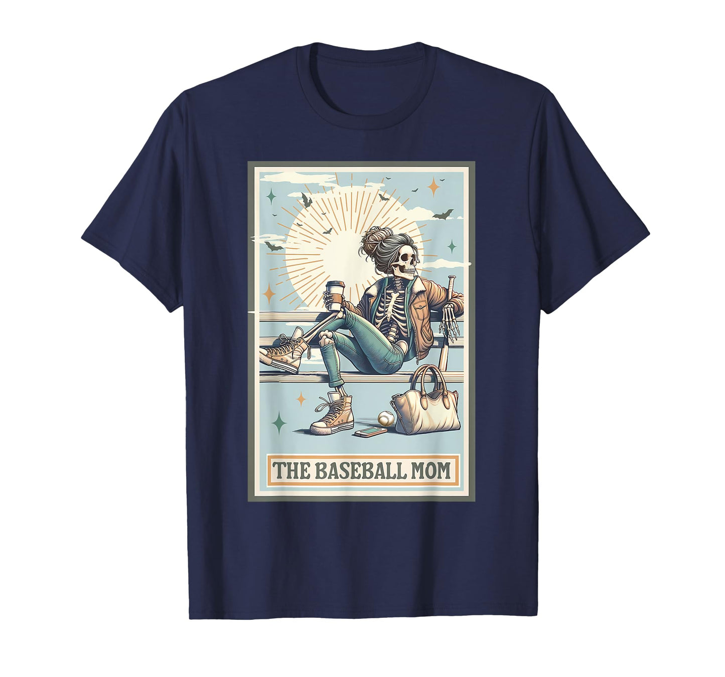 The Baseball Mom Skeleton Tarot, Baseball Mama Mother's Day T-Shirt