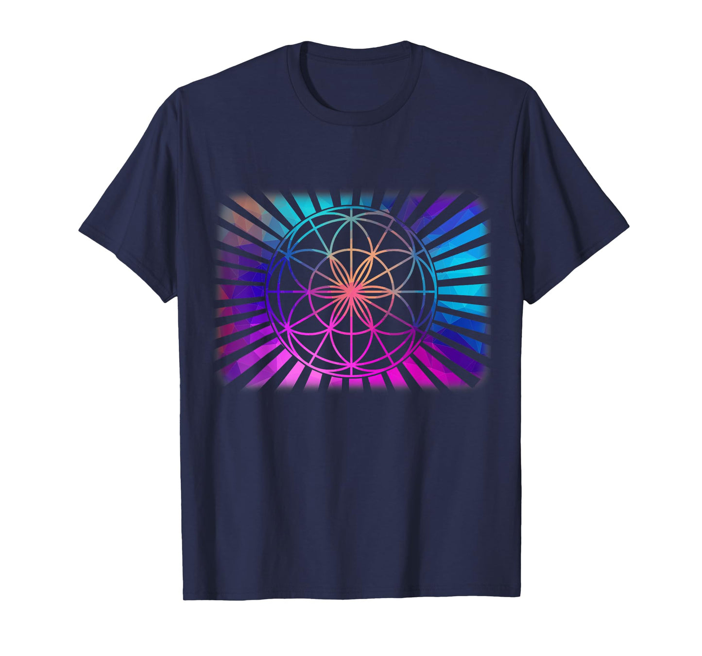 Sacred Geometry Geometric Flower Of Life T-Shirt