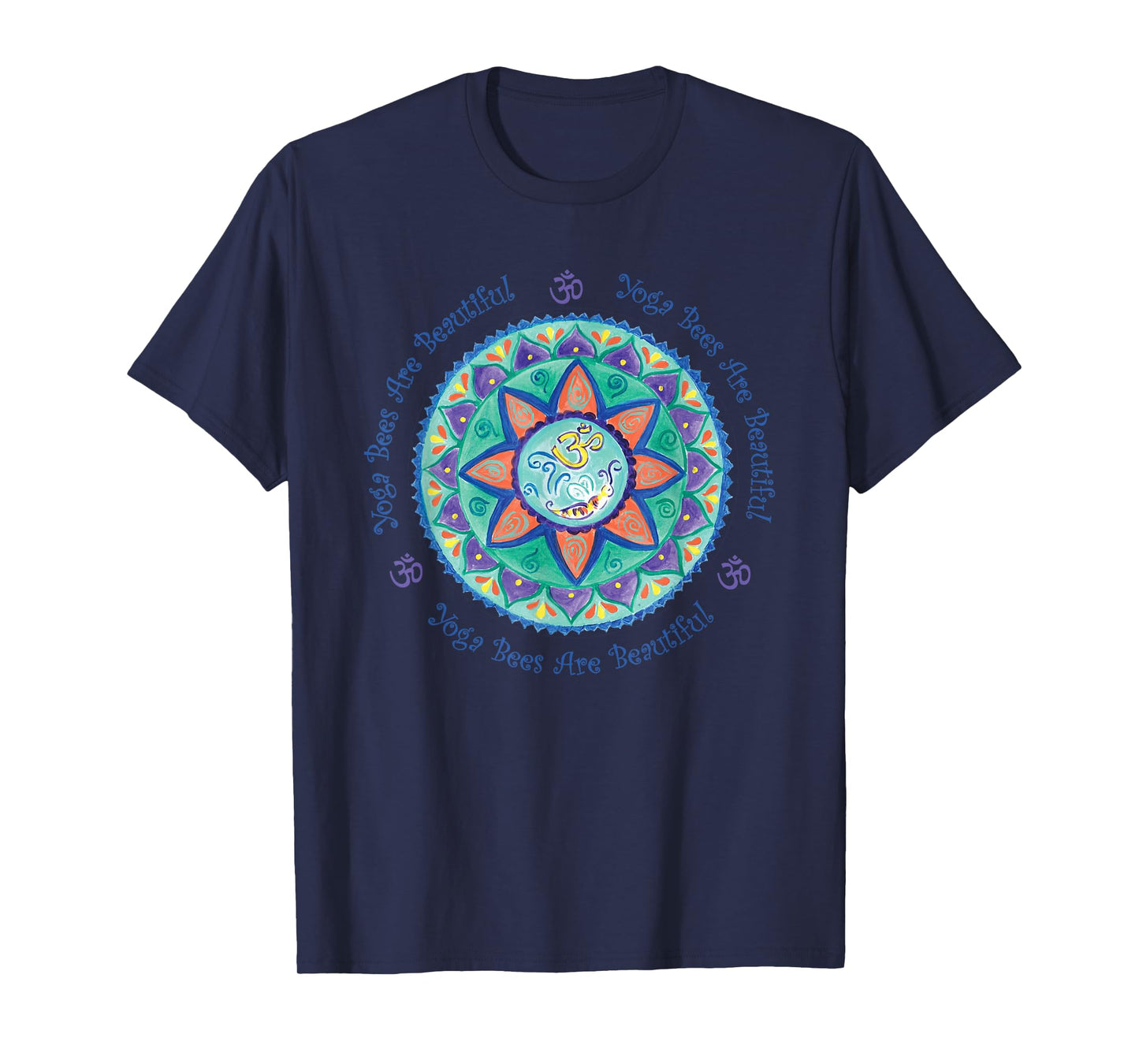 Yoga Bees Om Mandala T-Shirt