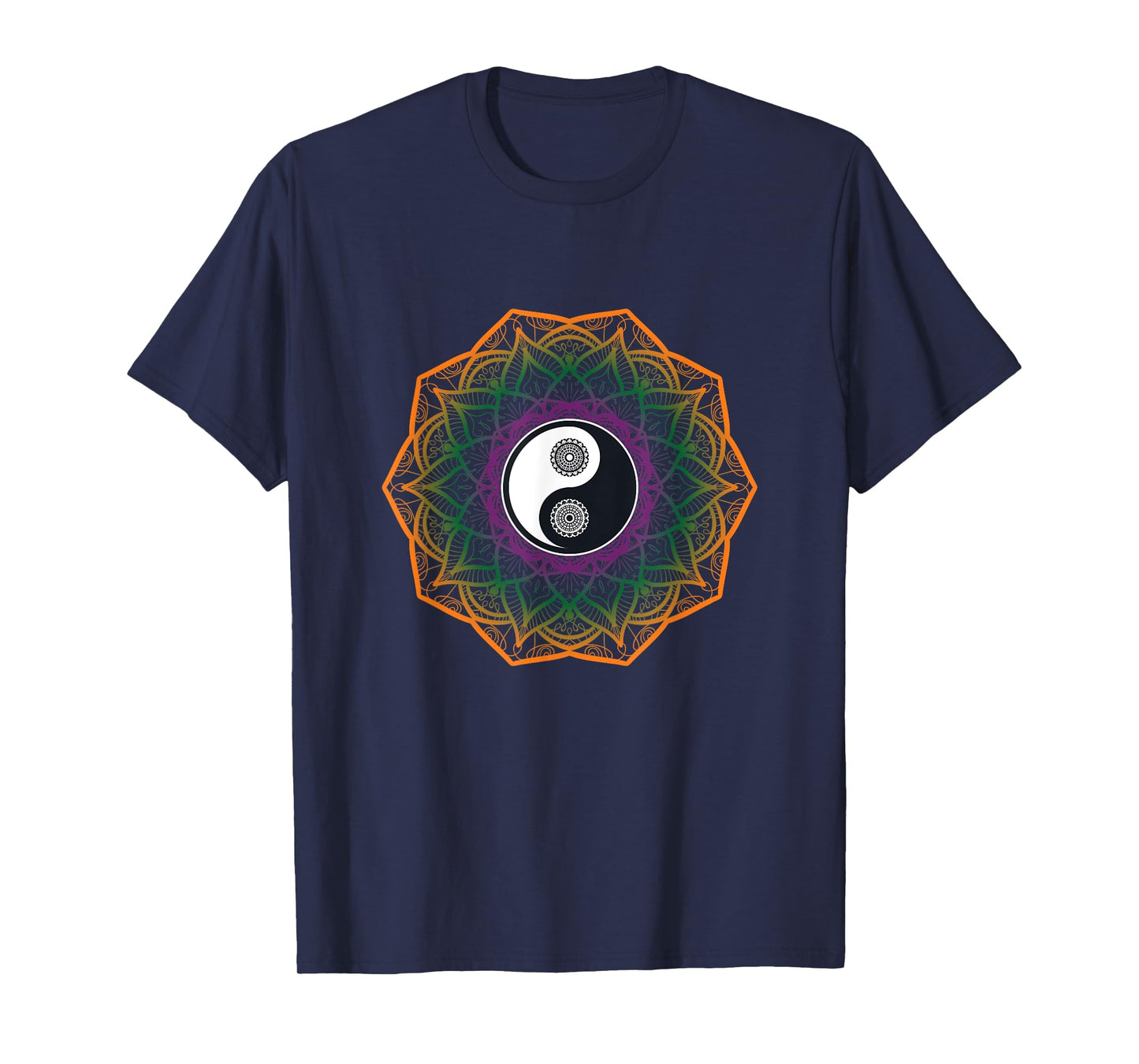 Mandala Yin And Yang Sanskrit Chinese Asian Harmony T-Shirt