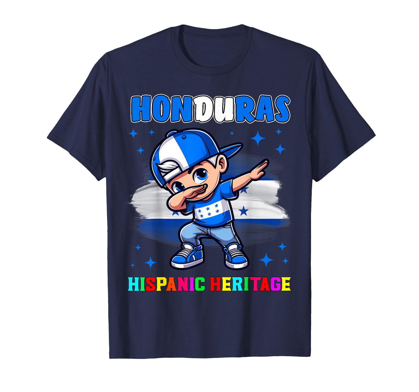 Honduras Dabbing Kid Hispanic Heritage Celebration for Kids T-Shirt