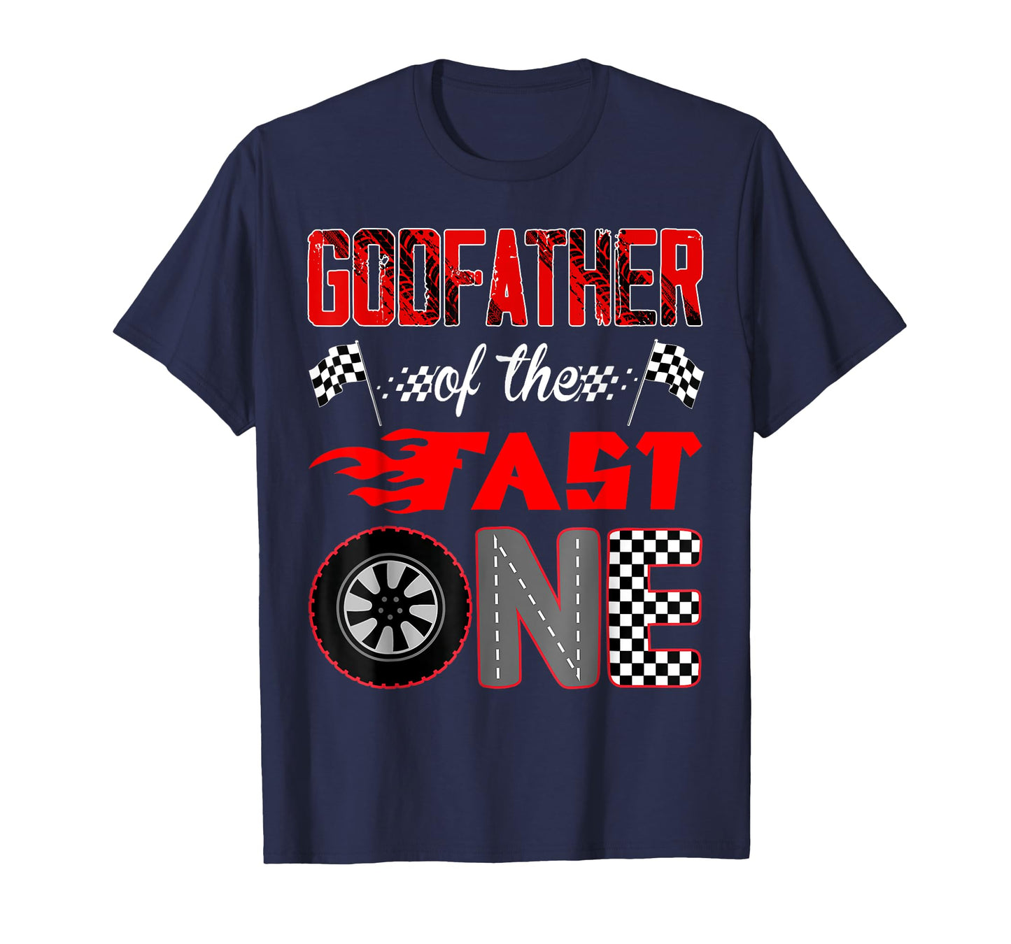 Godfather Of The Fast One First Birthday Racing Car Family T-Shirt