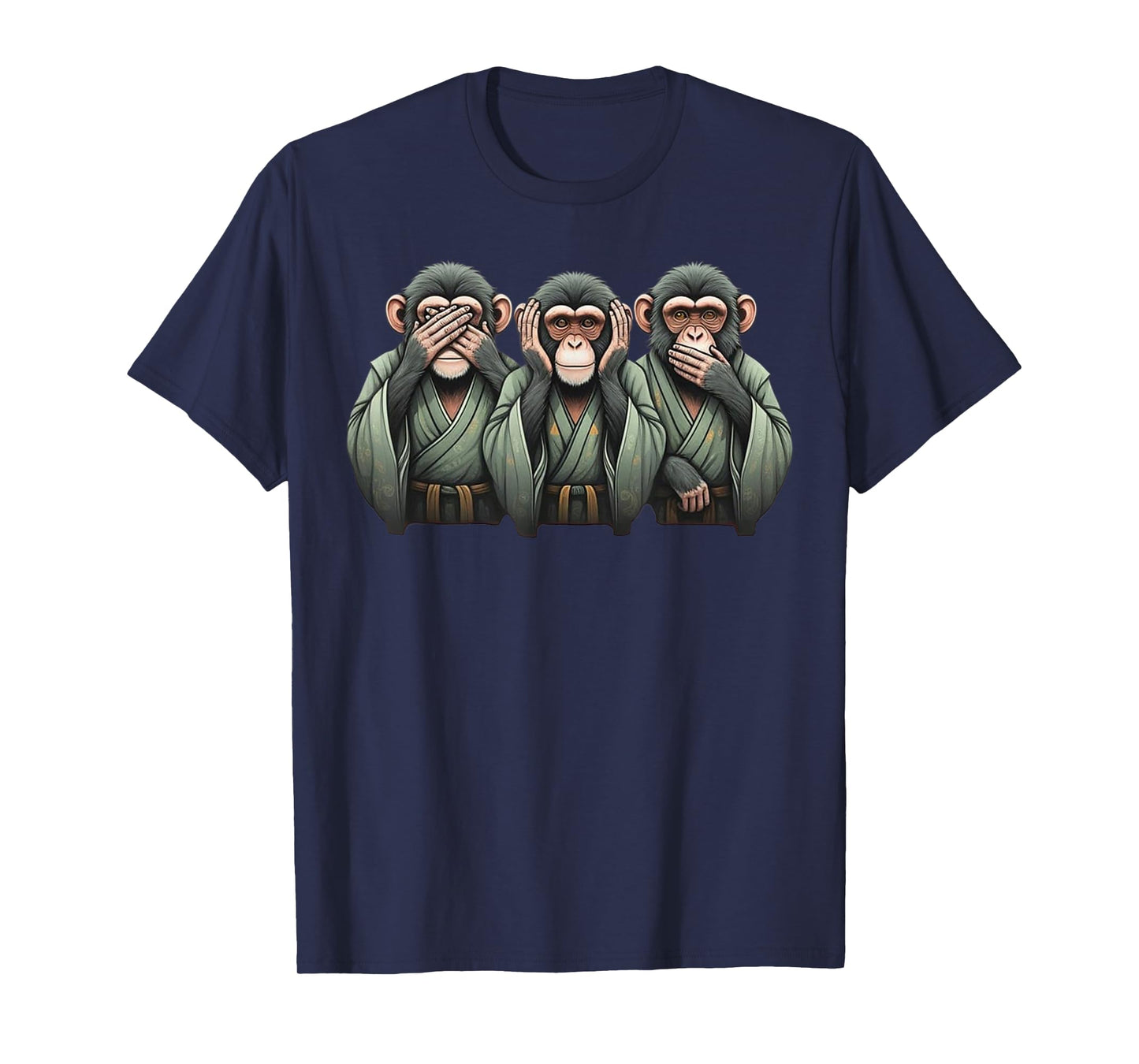 See no evil, Hear No Evil Speak No evil Three Wise Monkeys T-Shirt