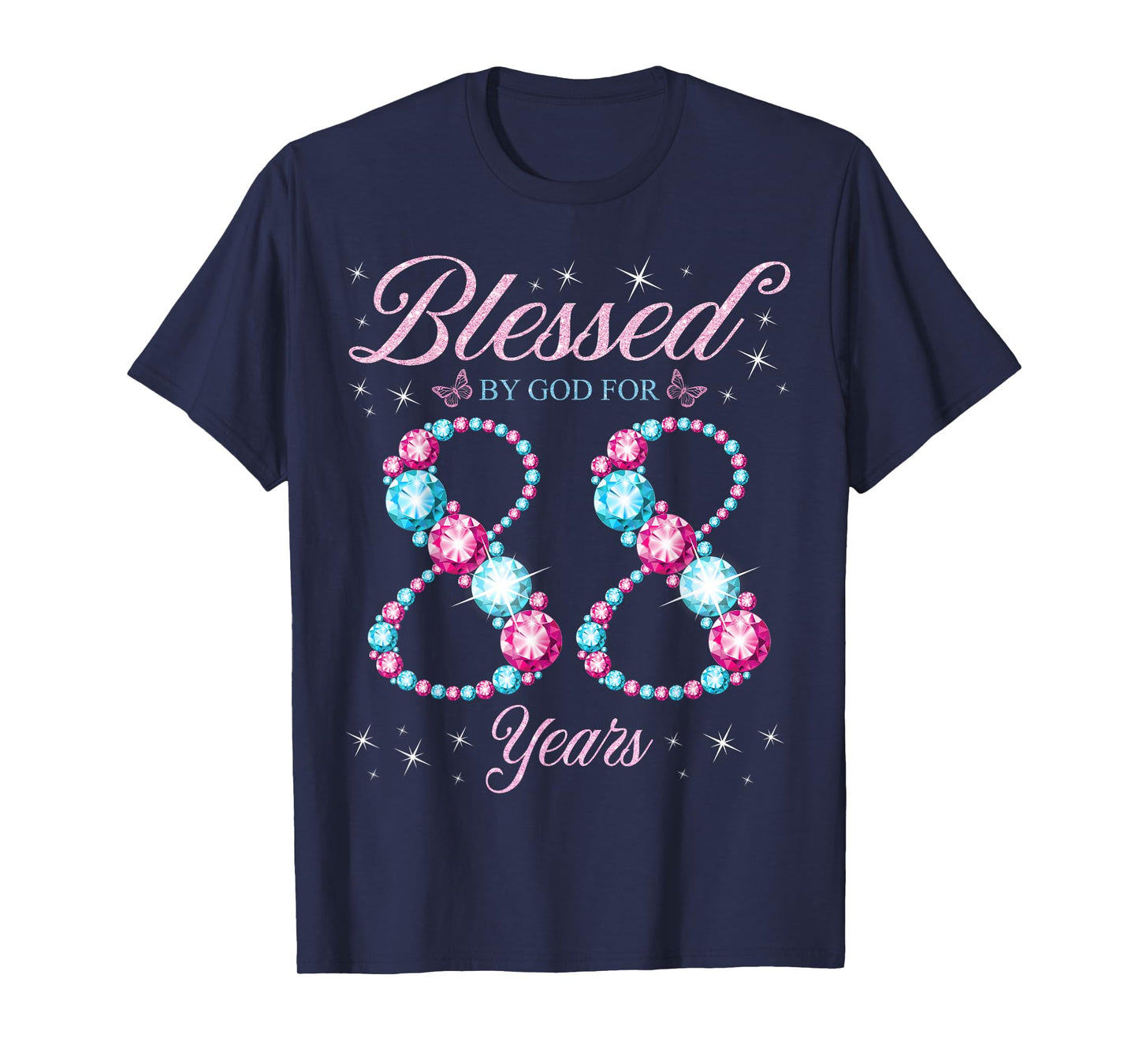 Blessed By God For 88 Years Old 88th Birthday Woman Queen T-Shirt