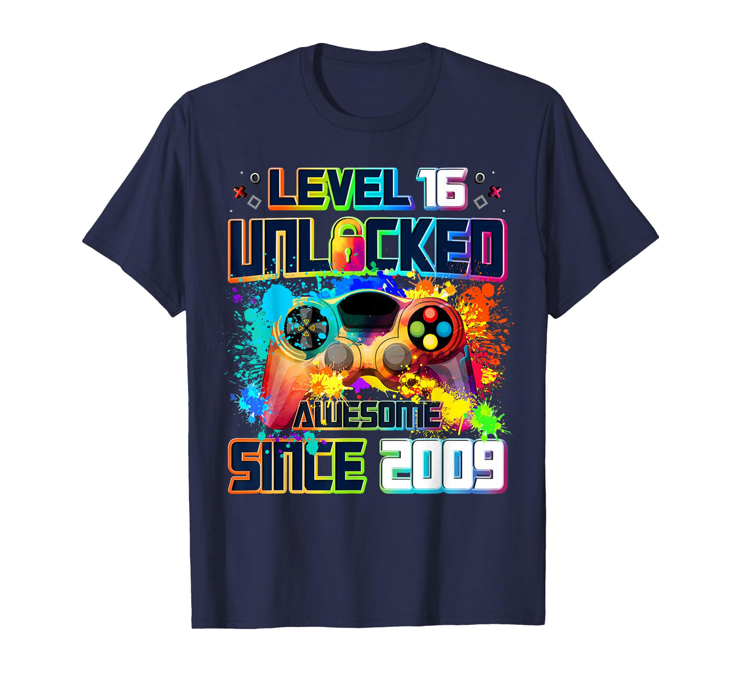Level 16 Unlocked 16 Year Old Video Gamer 16th Birthday Gift T-Shirt