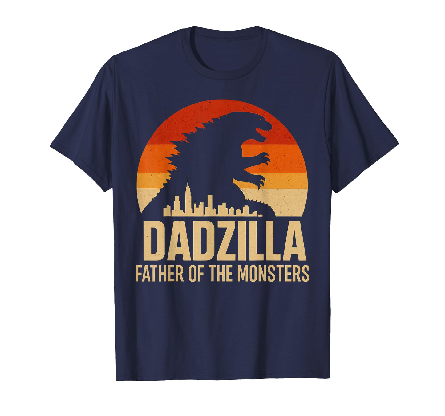 Vintage Dadzilla Father Of The Monsters Mens Fathers Day T-Shirt