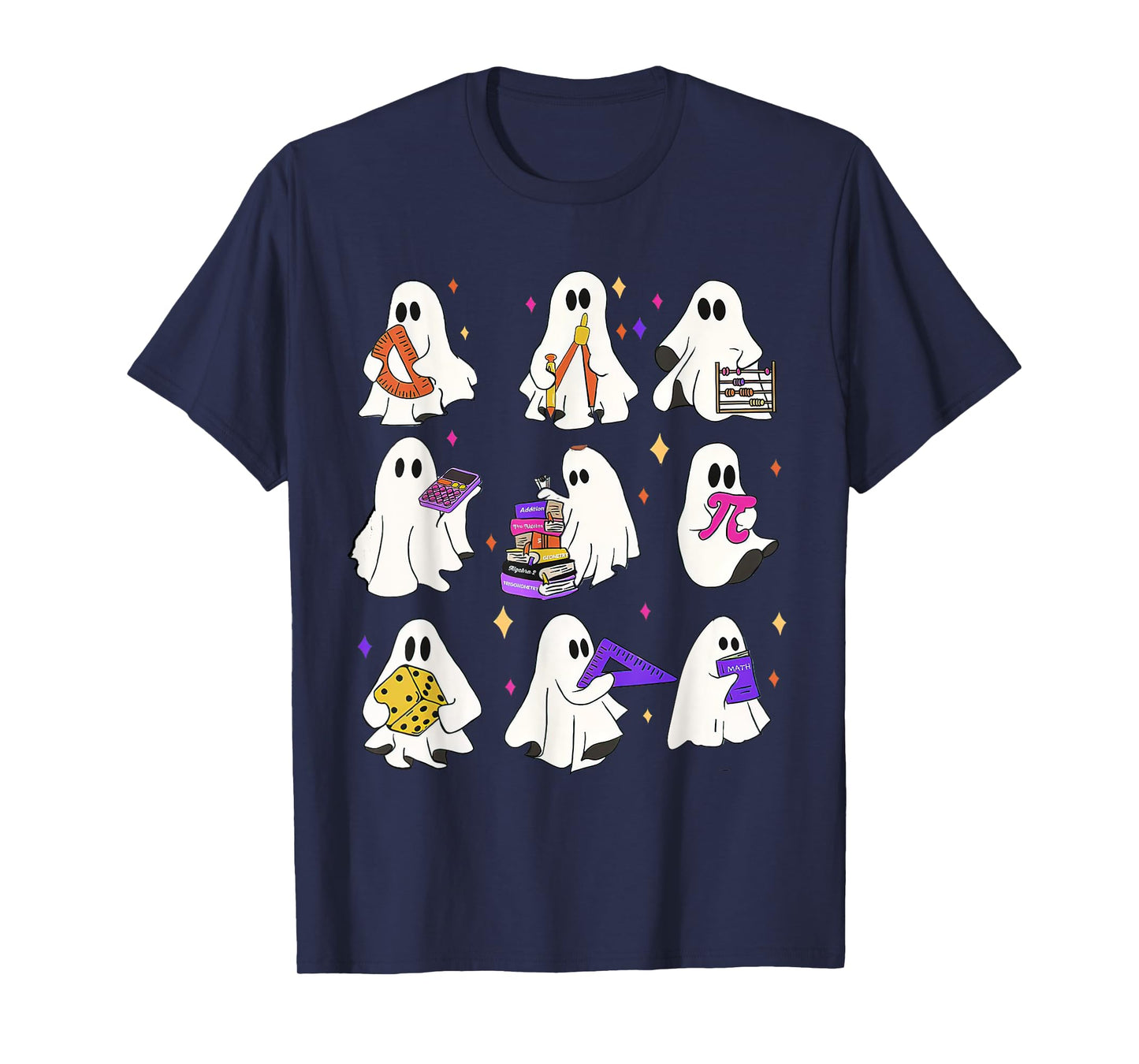 Halloween Math Teacher, Ghost Math Teacher, Back To School T-Shirt