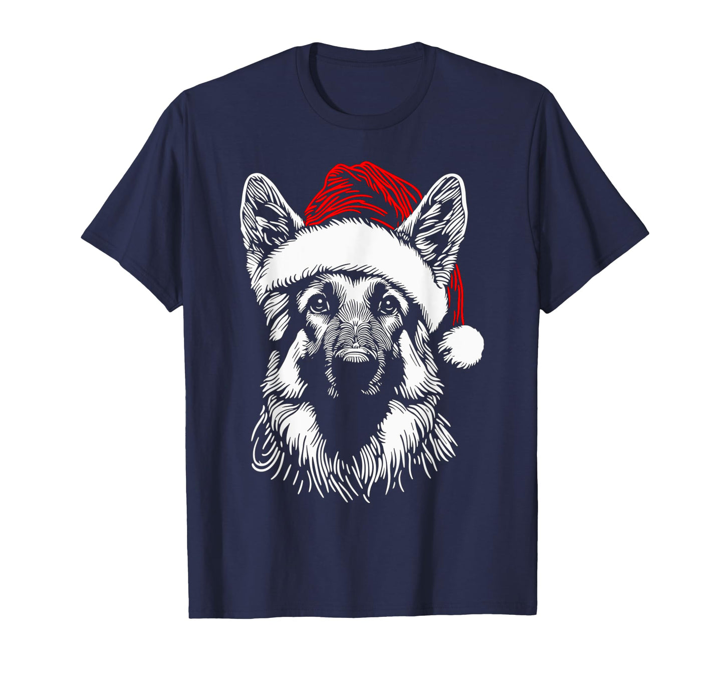 German Shepherd Santa Hat Christmas Xmas Pajama Women Mom T-Shirt