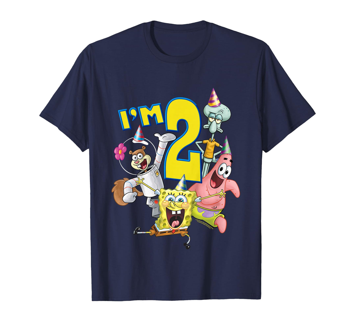 Kids SpongeBob SquarePants 2nd Birthday Today I'm 2 T-Shirt