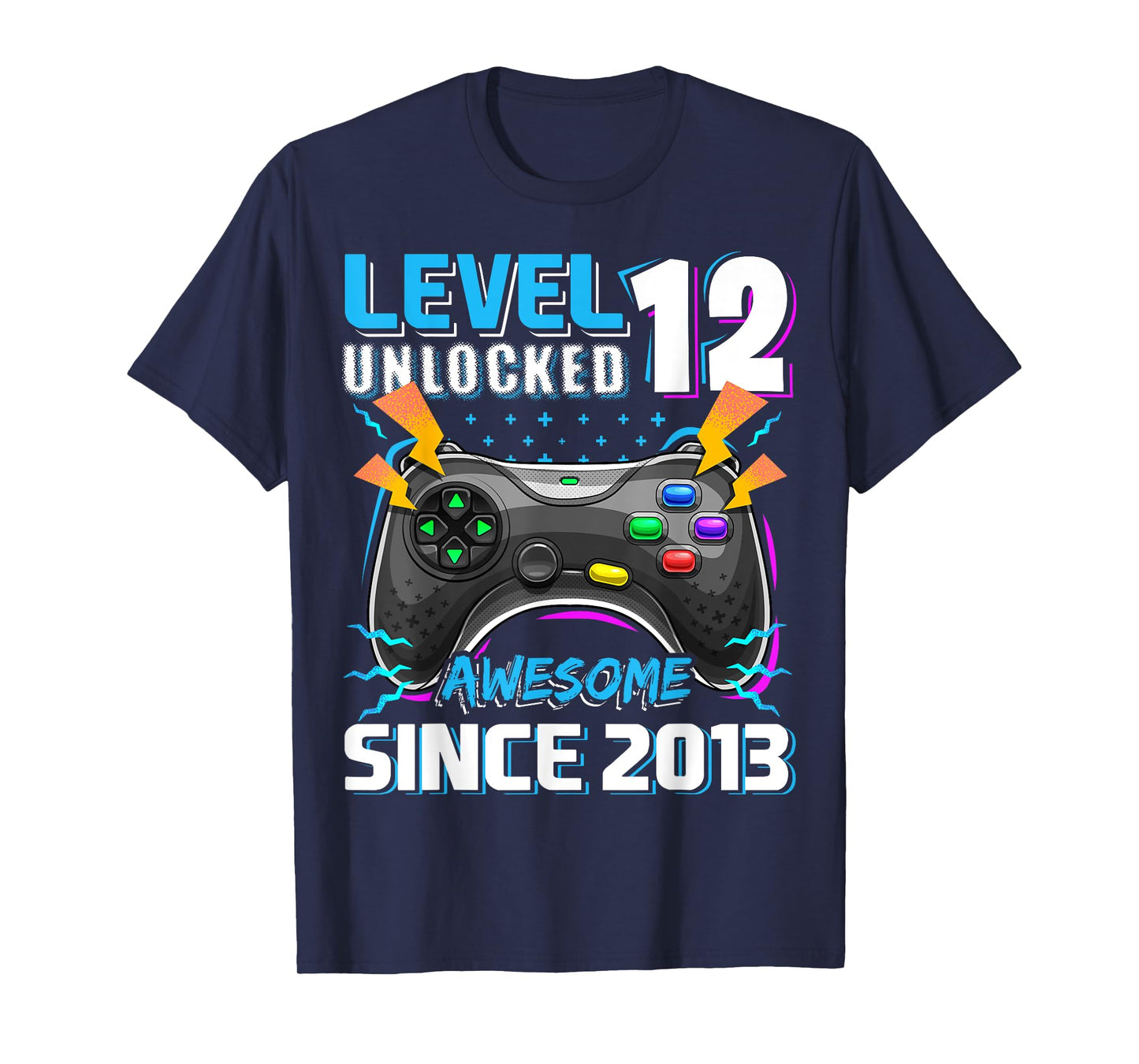 12th Birthday Boy Level 12 Gamer 12 Year Video Game Party T-Shirt