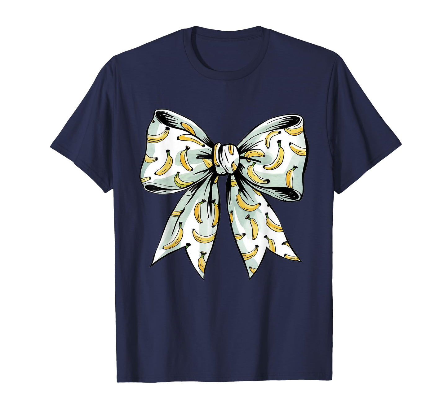 Banana Squad Coquette Bow Banana Lover Team Banana Crew T-Shirt