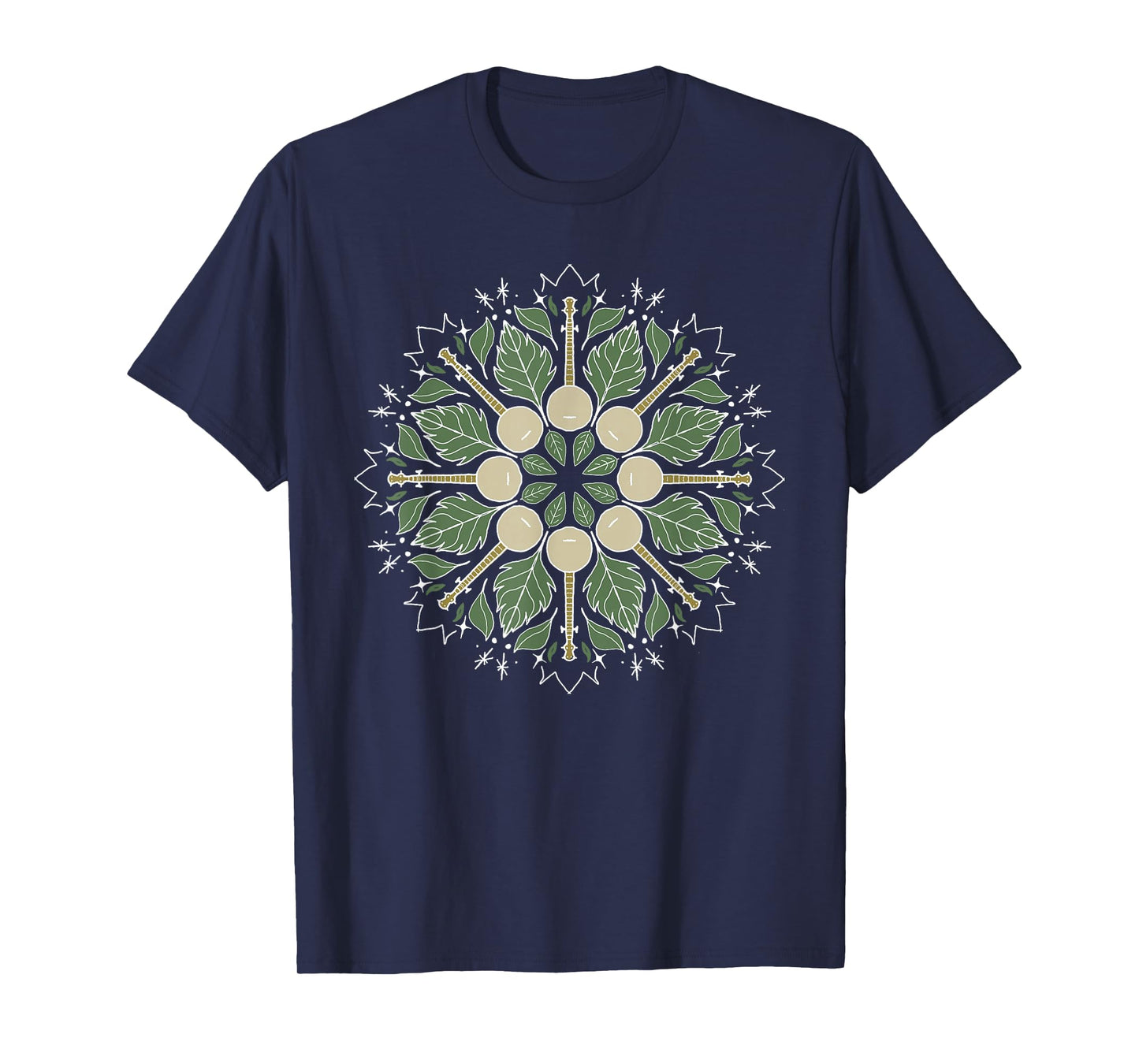Banjo Mandala Bluegrass, Mindfulness & Nature Graphic T-Shirt