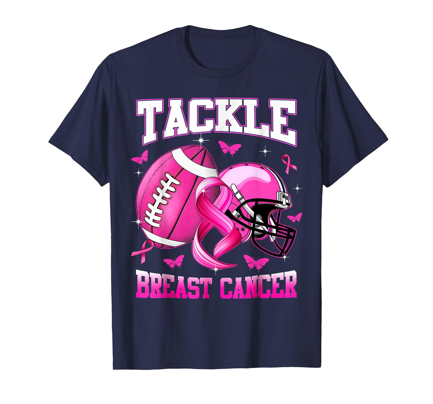 Tackle Breast Cancer Awareness American Football Womens T-Shirt