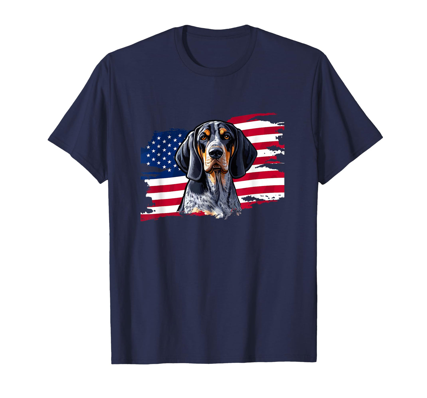 USA Flag 4th Patriotic Bluetick Coonhound Lover T-Shirt
