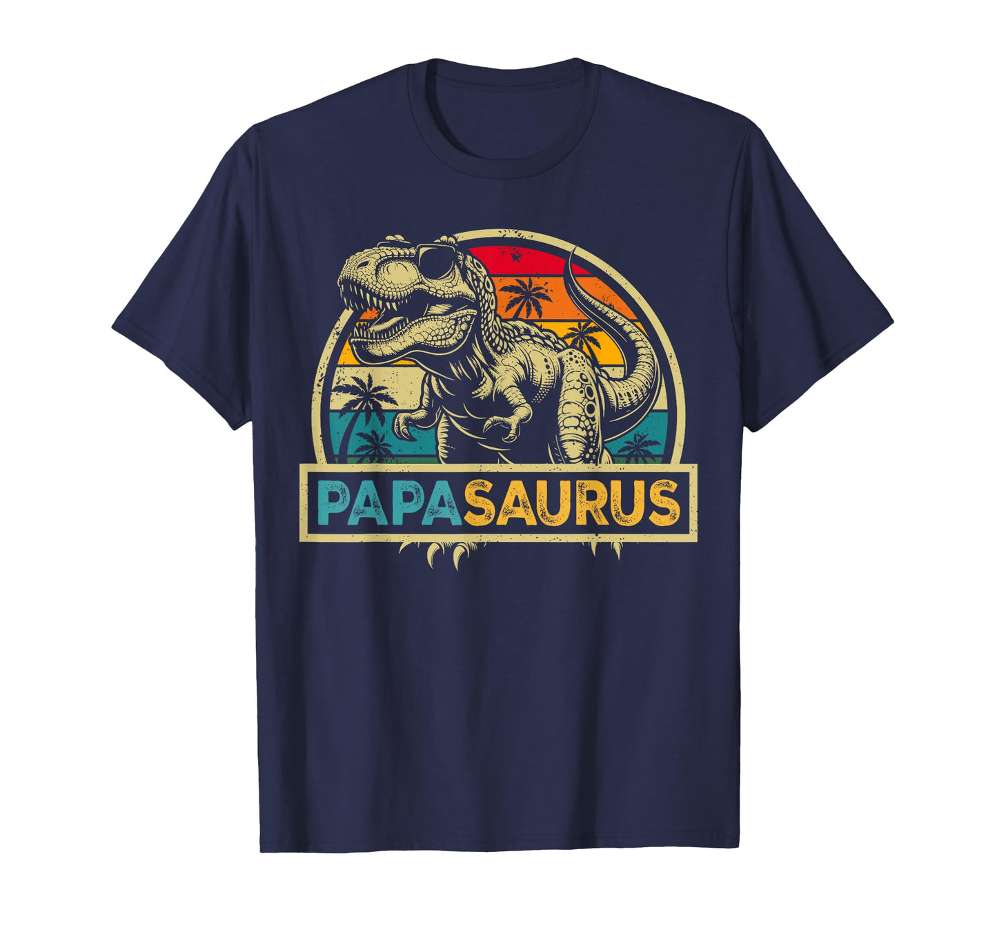 Papasaurus T Rex Dinosaur Papa Saurus Family Matching T-Shirt