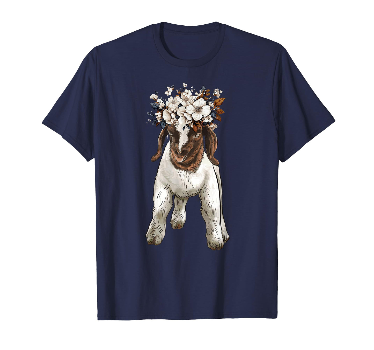 Boer goat with flower, show boer baby goat T-Shirt
