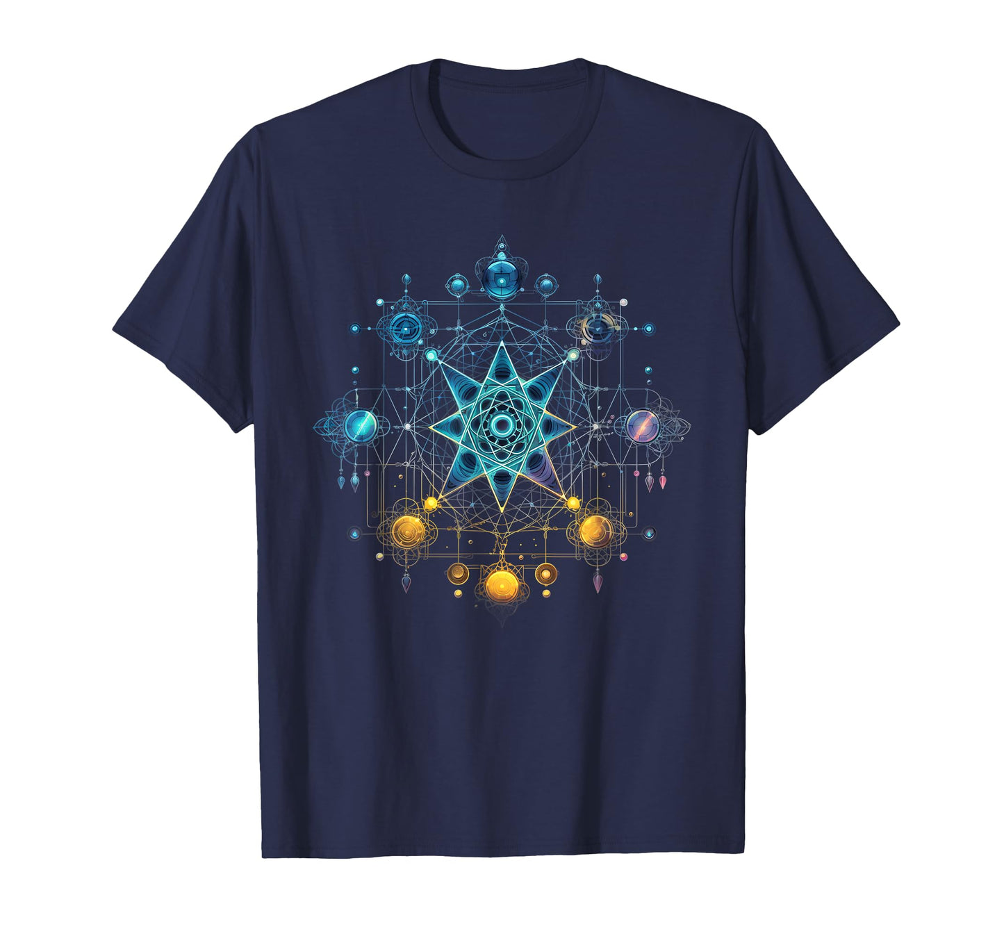 Sacred Geometry Flower of Life Metatron's Cube T-Shirt