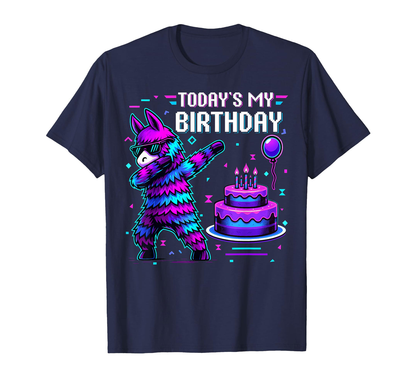 Todays My Birthday Llama Pinata Birthday Party Boy Girl Bday T-Shirt